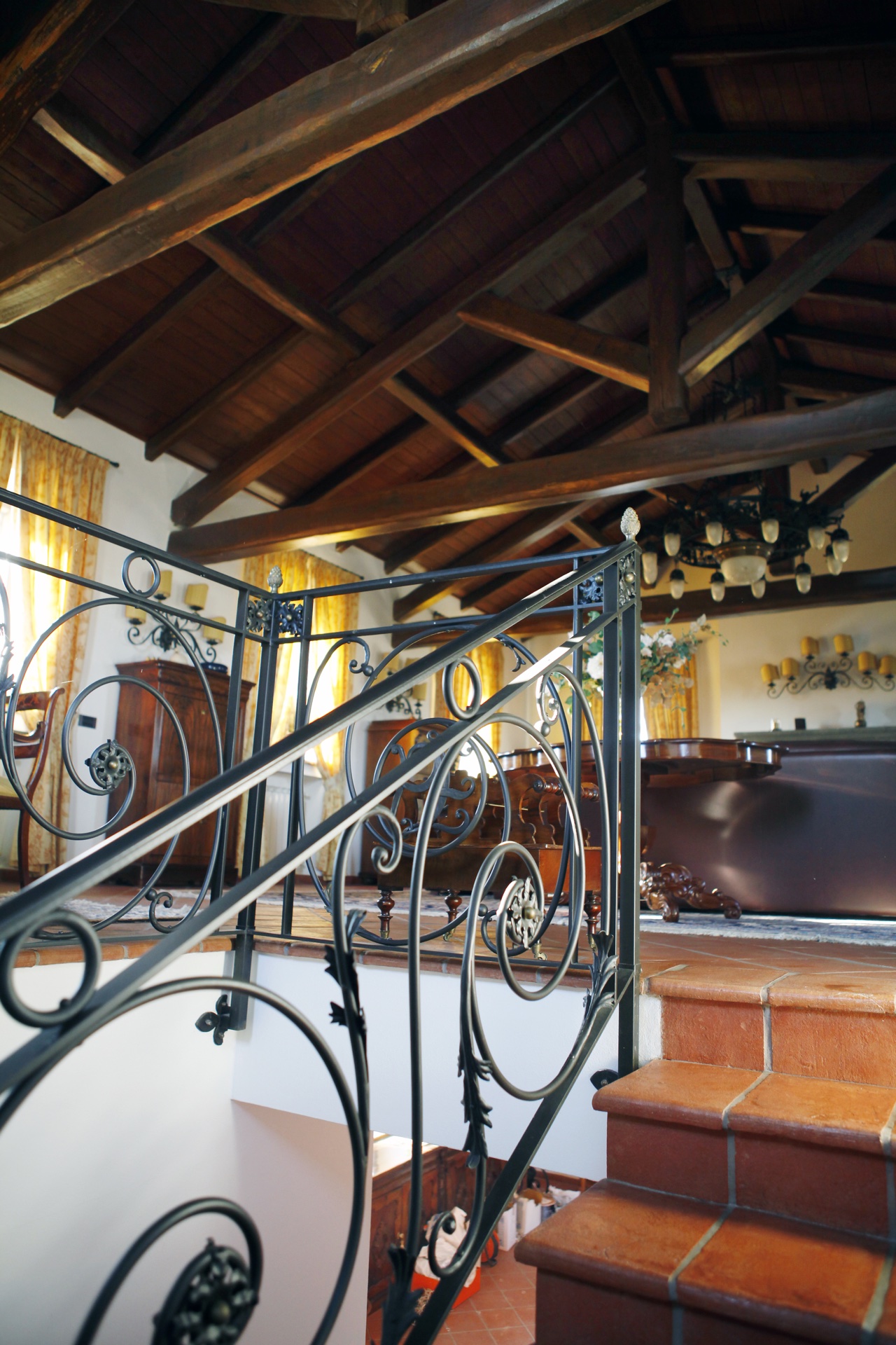 The historic hall of La Torre dei Canonici, a Charming Residence of the fifteenth century in Lumellogno near Novara